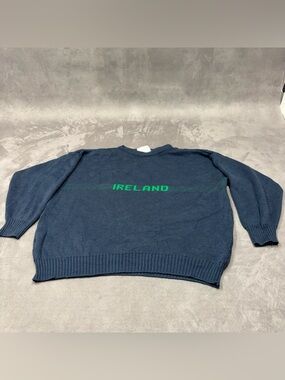 Ireland Crewneck Sweater the green isle collection Navy with Green Lettering men